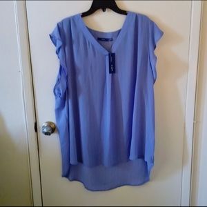 NWOT Flutter Sleeve Blouse